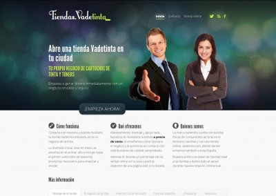 Web para franquicias – Tiendas Vadetinta