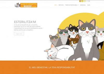 Web bilingüe para protectora de gatos