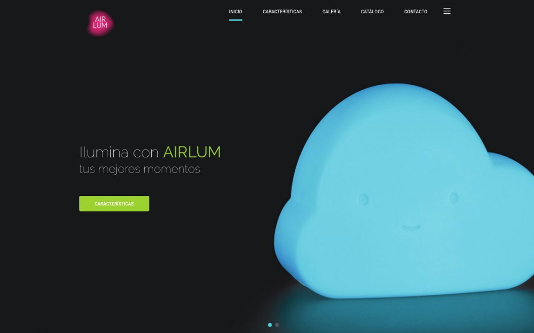 Web promoción de productos AIRLUM