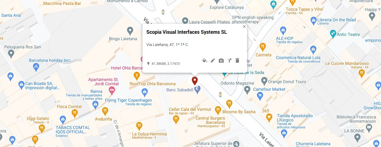 Mapa con la localización de Scopia